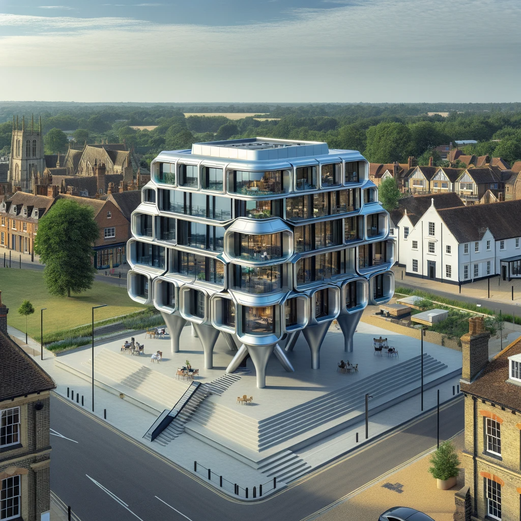 DALL·E-2024-01-12-12.18.51-An-architectural-masterpiece-by-Stellar-Construction-in-North-Walsham-UK.-The-scene-shows-a-modern-sleek-building-with-an-innovative-design-symboli.png