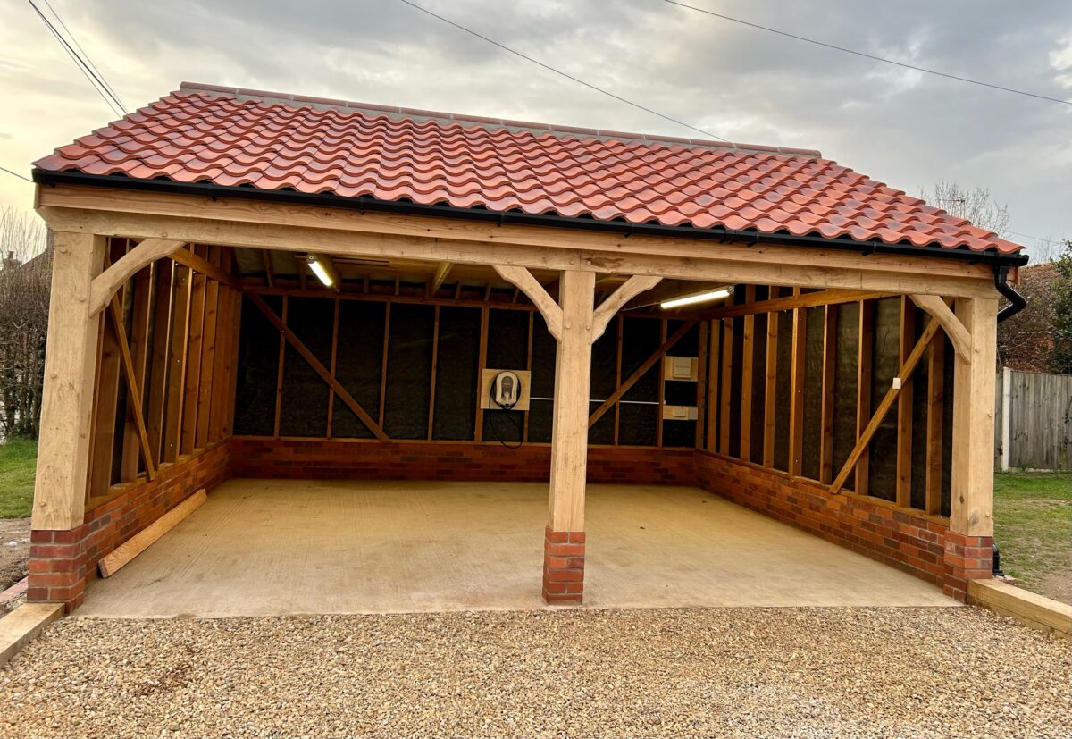 Completed Oak Cart Lodge East Ruston Norfolk