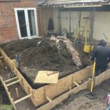 Timber formwork for the South Walsham extension foundations