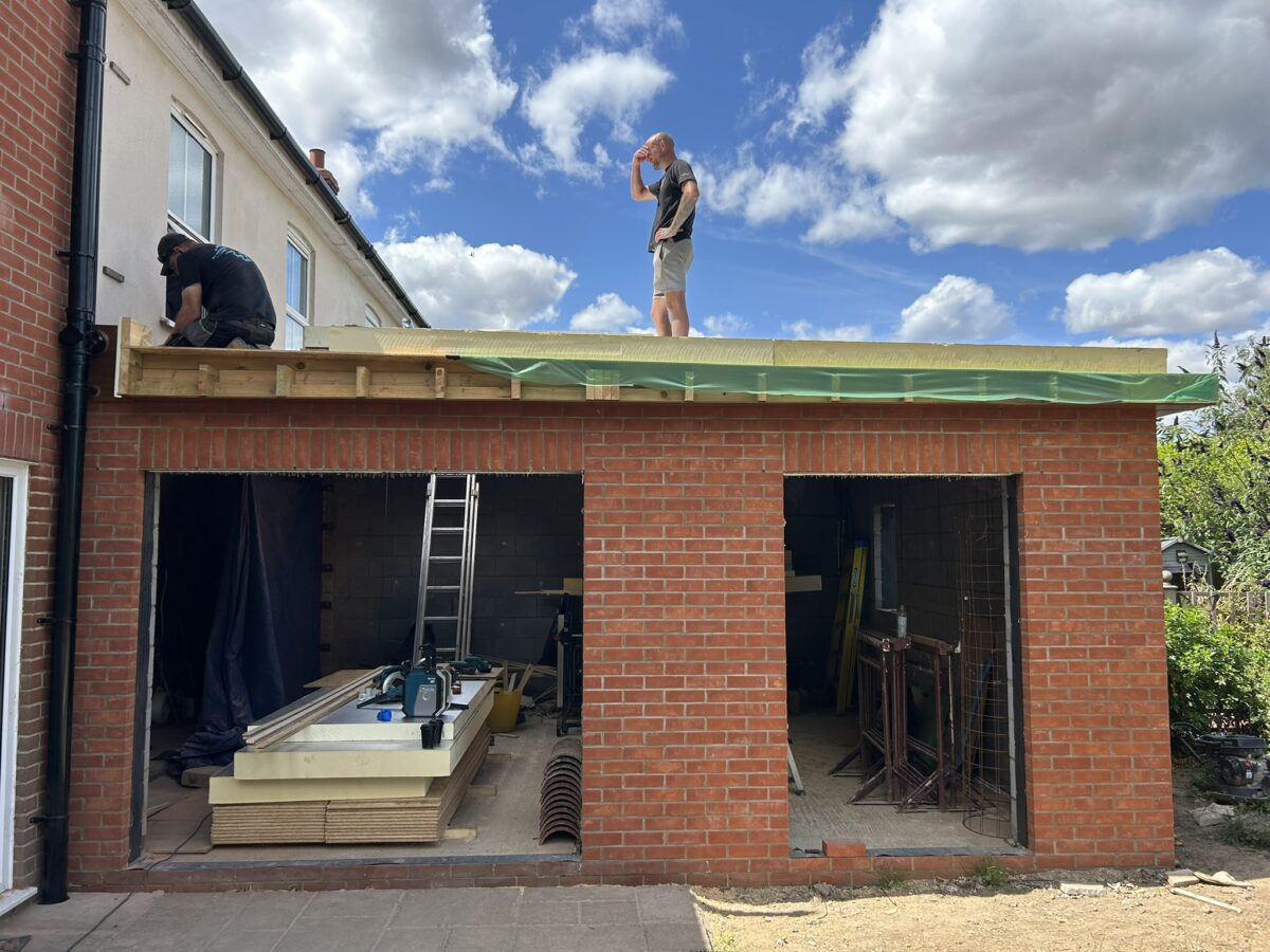 Finished roof and brickwork on the South Walsham rear extension