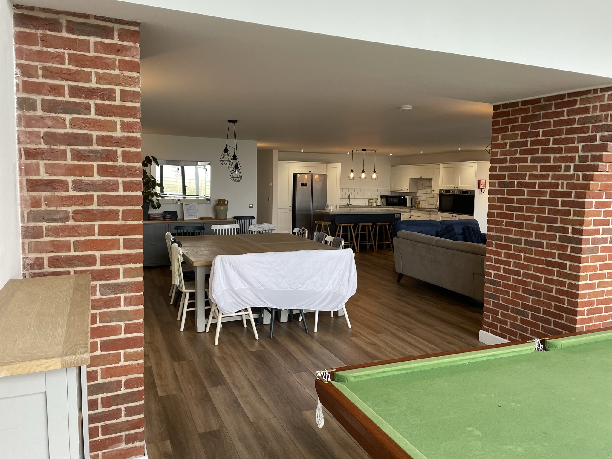 Barn conversions Norfolk open-plan kitchen and dining interior
